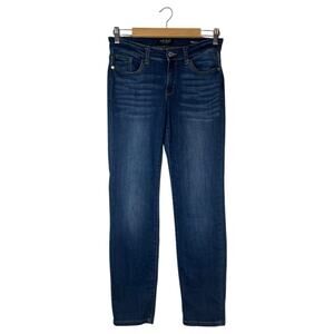 Judy Blue Jeans Womens 5 27 Blue Straight Fit Dark Wash Mid Rise Wiskering JB823